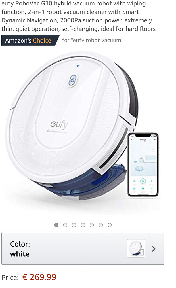 Eufy RoboVac G10 hybrid vacuum robot Deal for €243 (Amazon.de) Deals & Giveaways Anker Community