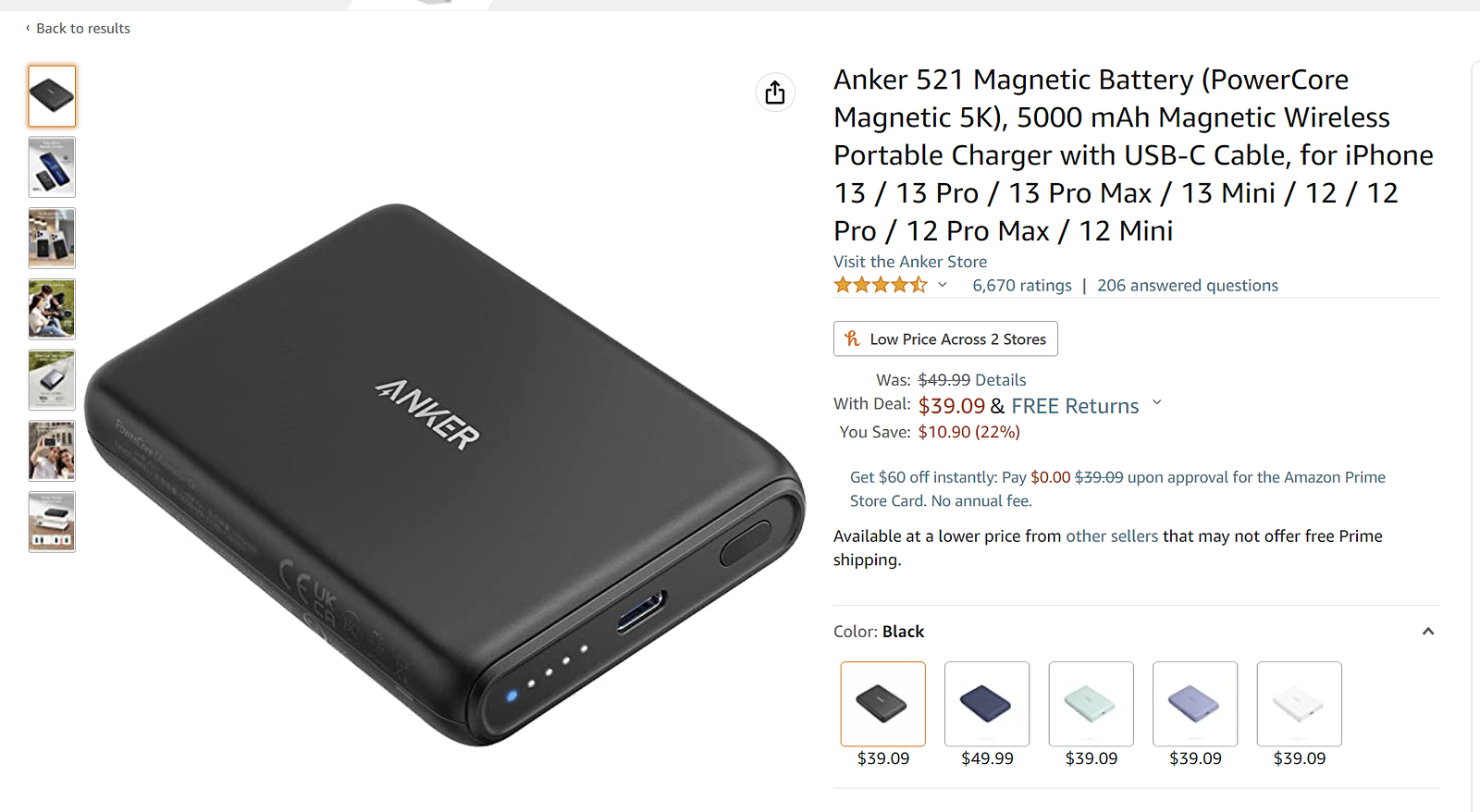 [US] Anker 521 Battery PowerCore 5K 39.09 Deals