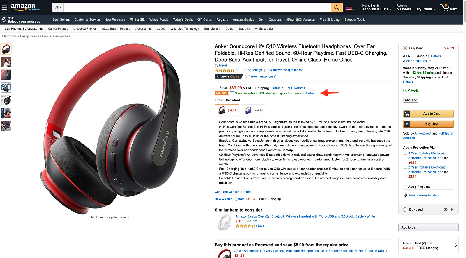 Soundcore Q10 5 coupon on Amazon Deals & Giveaways Anker Community